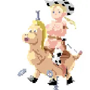 YEEHAW！カウガール　ドット絵gifアニメ