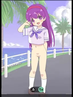 下脱ぎセーラーちゃん露出撮影