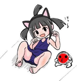 今月描いた太鼓の達人はなちゃん
