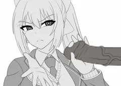 でろーん　手コキ　線画