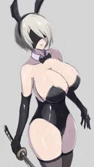 2Bバニーで塗りの練習【落書き】