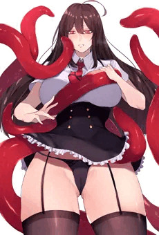 むちむち女の子とスカートめくりする触手