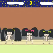夜空の女湯の裸の付き合い