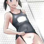 過去絵 挑発少女シリーズ③　「ホラッ、見ろバカ男子っ！」