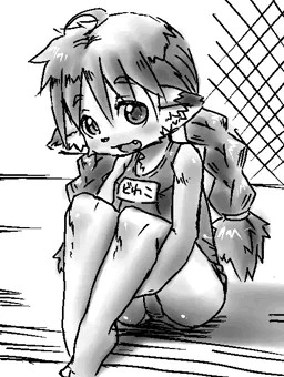 ふつうのスク水ドワ子