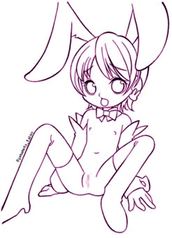 描きかけのバニーさん