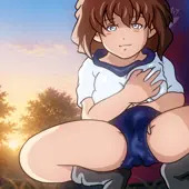 灰原が早朝にいじる様子②