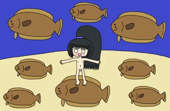 ヒラメの海底楽園