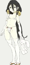 中国うさぎ　マイクロビキニ　立ち絵風