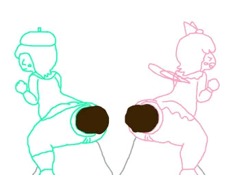 Adeleine & Ribbon Pushes Out Their Own Cute Turds 💩