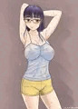 濡れたかのように汗をかいているもも子