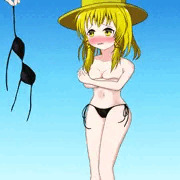 水着を脱がされた諏訪子
