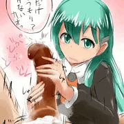 鈴谷　ニーソ手コキ