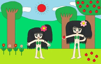 葉っぱとりんご