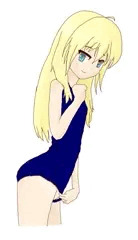 ずらすタイプのスク水