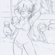 【ふたなり注意】公園の影でチンチンぶらぶら下絵【GW記念】