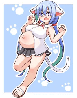 白猫でノースリーブな妊婦