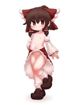 半脱ぎ霊夢さん
