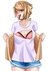 妄想Tシャツを見せてくれるお姉さん