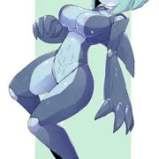 skebご依頼で描いた人魚なロボ娘さん！