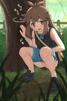 限界野ションするブルーちゃん