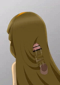 黄名子ちゃんに髪コキさせてもらう絵