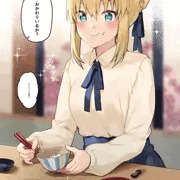 無言でからあげのおかわりを要求してくるはらぺこセイバー