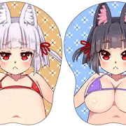 のじゃロリババア狐さまおっぱいマウスパッドキーホルダー【夏コミ】