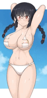 ビキニ眼鏡っ娘