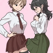 スカートチン比べ