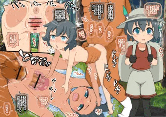 かばんちゃんとケモノ交尾　バックで中出し