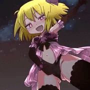 ひらひらな夜衣装のルーミア