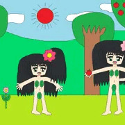 葉っぱとりんご