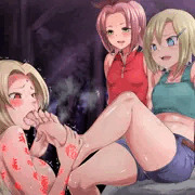 綱手姫足舐め❤