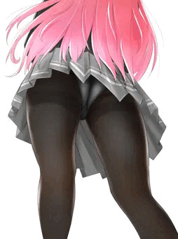 黒タイツローアングル