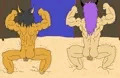 現代に復活した闇鬼キアンと氷鬼トウオツ