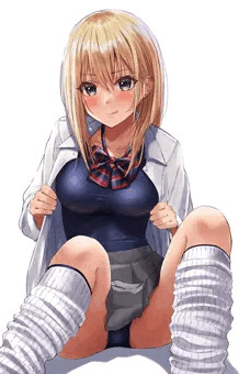 スク水チラ見せギャルちゃん