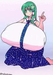 pixivリクエスト】早苗乳首異物排出