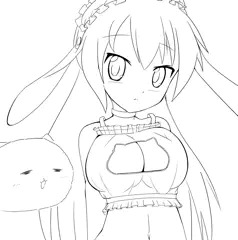 今日のごちうさランジェリーっぱい（線画）