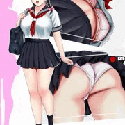 盗撮される三つ編み少女