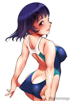 競泳水着巨乳JK