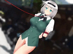 妖夢を縛って引き回し