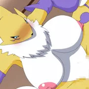【サンプル】レナモンの騎乗位【GIF】