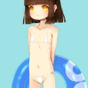 ＃惑う物語JYにちゃっかりとマイクロビキニ着せる