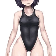 ピチピチの競泳水着を着せられ恥ずかしがる女の子