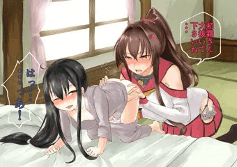 熱を出した初霜ちゃんに座薬を入れる大和さん