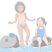川遊び