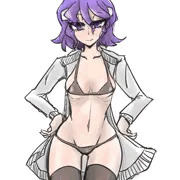 青髪娘ビキニ絵