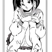 ピンクチラシの女の子