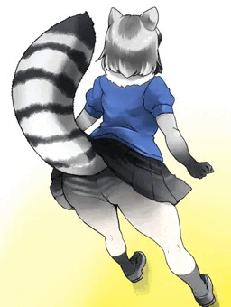 タイツに透けるアライさん柄パンツ
